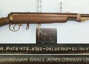RAREST & MOST DESIRABLE**1907-1914 BSA Military Long Rifle Pattern ‘Long Lee Type’ .177 Calibre Territorial / Volunteer Lincoln Jeffries Patent Under-Lever Training Air Rifle With Additional Flip Up Aperture Target Peep Sight. Sn 23509 air rifle .177