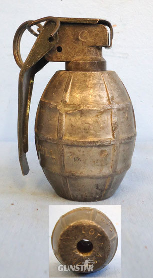 DEACTIVATED INERT. Belgian Mecar M73 Drill Dummy Fragmentation Hand Grenade. DEACTIVATED INERT. Belgian Mecar M73 Drill Dummy Fragmentation Hand Grenade.  Antique & Militaria