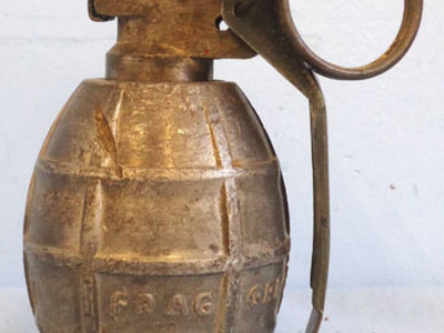 DEACTIVATED INERT. Belgian Mecar M73 Drill Dummy Fragmentation Hand Grenade. DEACTIVATED INERT. Belgian Mecar M73 Drill Dummy Fragmentation Hand Grenade.  Antique & Militaria