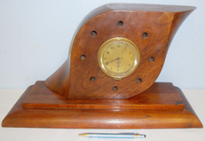 Original, WW1 Sopwith Pup British Fighter Aircraft Propeller Boss Converted To Officer\'s Mess/ Mantle Feature Piece with Brass Cased Front Wind Clock By Smiths London Mounted On original Propeller Wood Plinth. MISC 807. Original, WW1 Sopwith Pup British Fighter Aircraft Propeller Boss Converted To Officer\'s Mess/ Mantle Feature Piece with Brass Cased Front Wind Clock By Smiths London Mounted On original Propeller Wood Plinth. MISC 807. Other Accessory