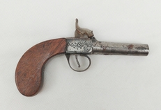 19th Century Boxlock Percussion Pistol Pistol None Muzzleloader