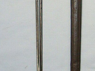 C1750 French Form Court / Diplomatic Rapier Sword With Ornate Cast Brass Hilt & Original Brass Mounted Leather Scabbard. Sn 22657 Sword