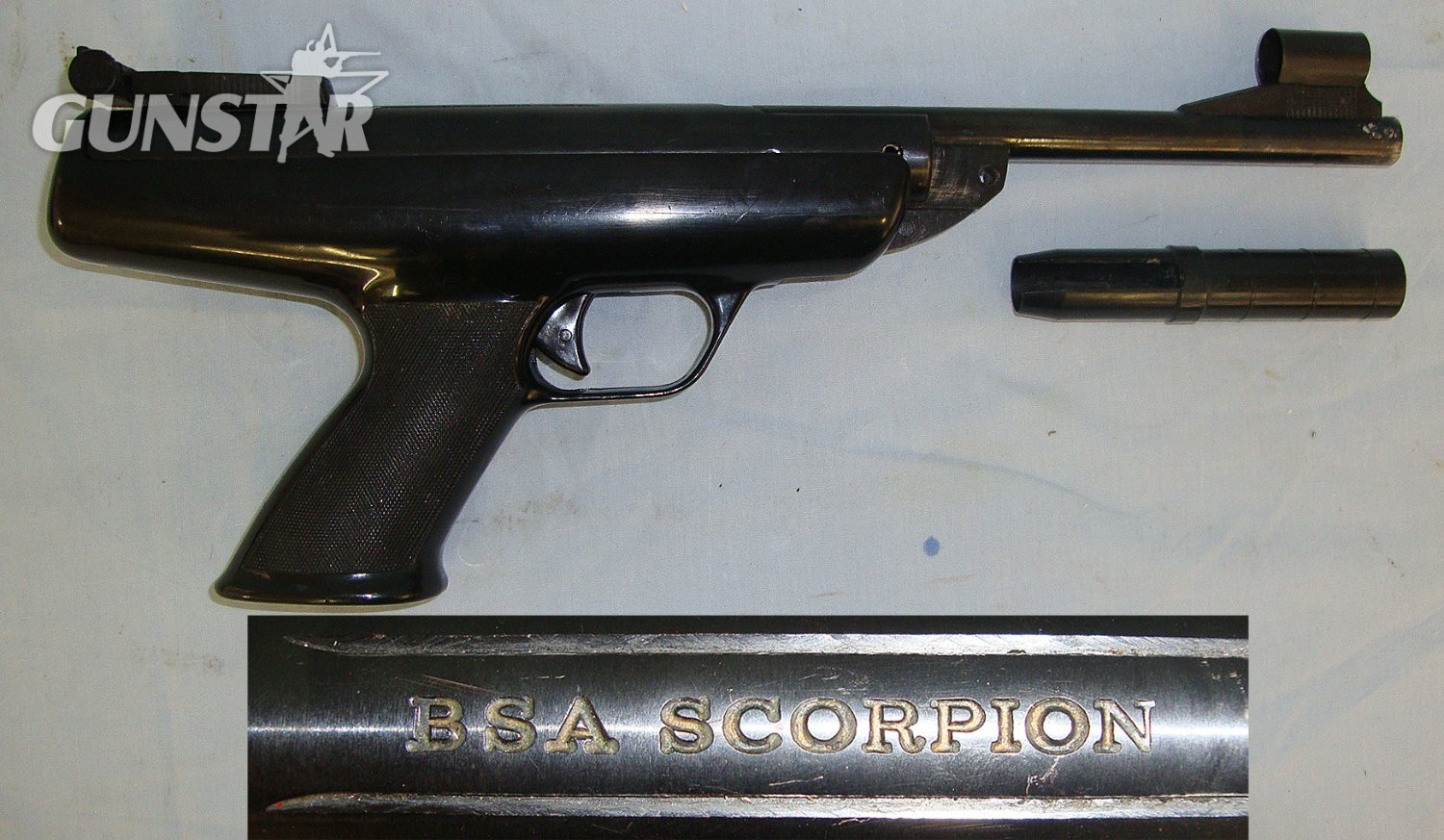 Post 1973 BSA Scorpion .22 Calibre Air Pistol With Cocking Lever Accessory. AI 592 air pistol .22 in 