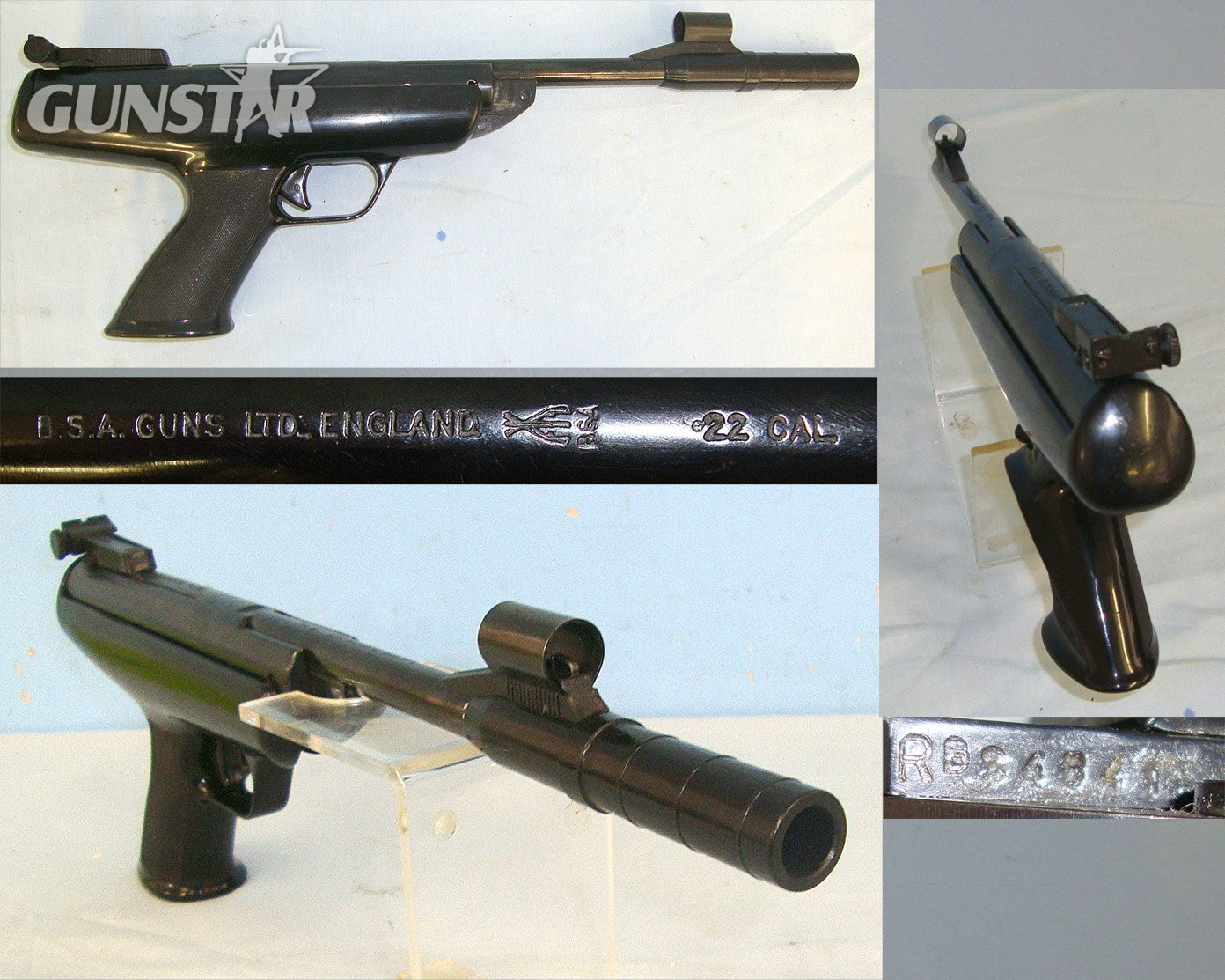 Post 1973 BSA Scorpion .22 Calibre Air Pistol With Cocking Lever Accessory. AI 592 air pistol .22