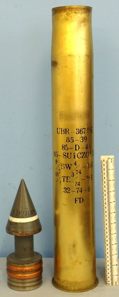  INERT DEACTIVATED. Russian T34/85 Tank WW2 1944 Dated Unfired 85mm Tank Gun (85x629R) APCR/T (Armour Piercing Composite Rigid/Trace) Round. O 1648 INERT DEACTIVATED. Russian T34/85 Tank WW2 1944 Dated Unfired 85mm Tank Gun (85x629R) APCR/T (Armour Piercing Composite Rigid/Trace) Round. O 1648  Other Ammunition
