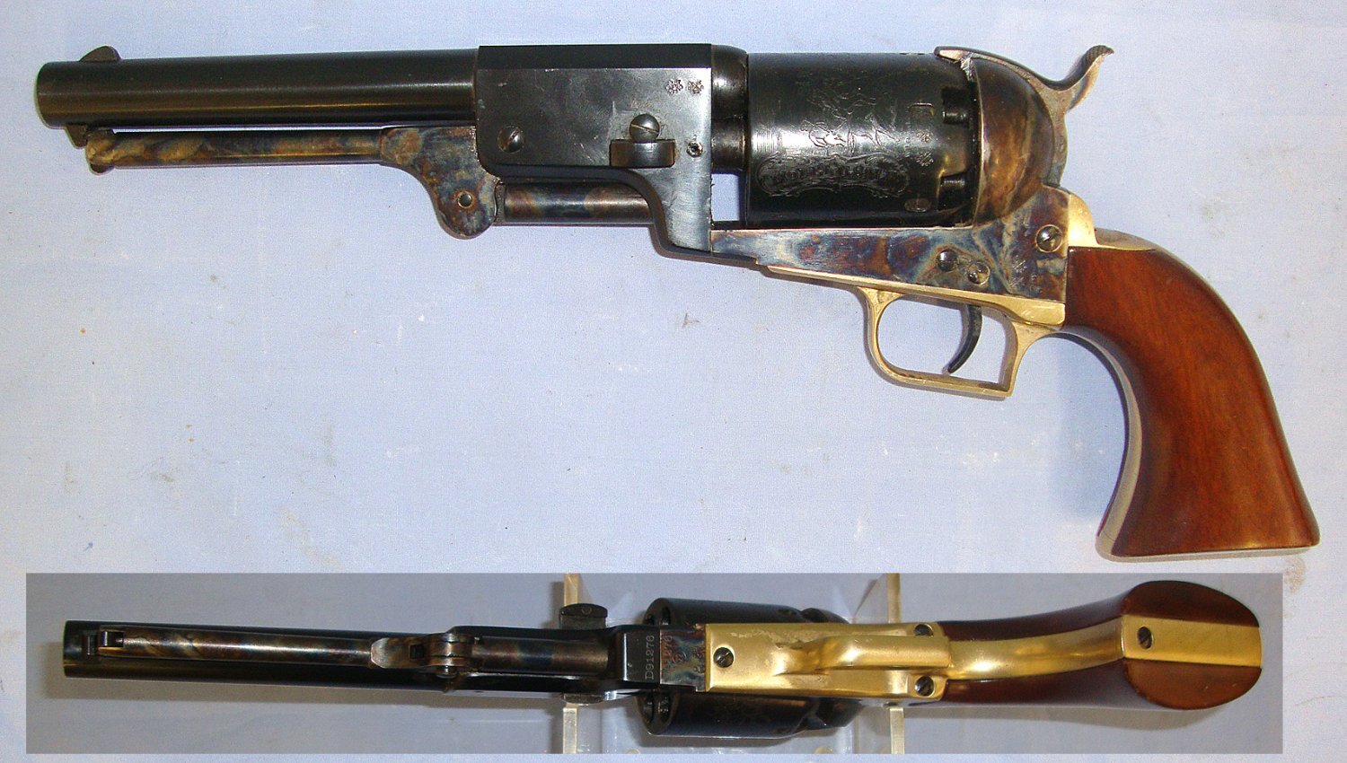  MASSIVE FRAME**Quality Uberti Colt Model 1847 ‘USMR’ (United States Mounted Rifles) 'Walker’s Dragoon' .44 Calibre Single Action Percussion Revolver With Colour Case Hardened Action & Cylinder Scene**UK/EU 2026 DEACTIVATION MOVING PARTS**D 5993 deactivated revolver None Revolver
