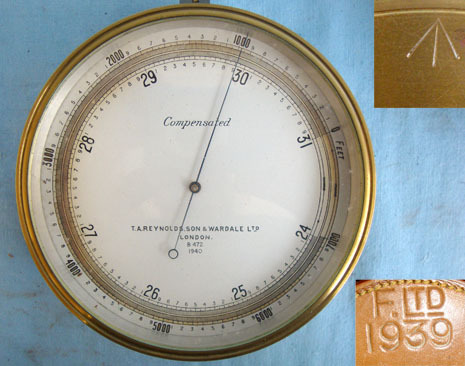  T.A. Reynolds, Son & Wardale Ltd, London Military Barometer / Altimeter By Reynolds, Son & Wardale London With Original W Other Accessory