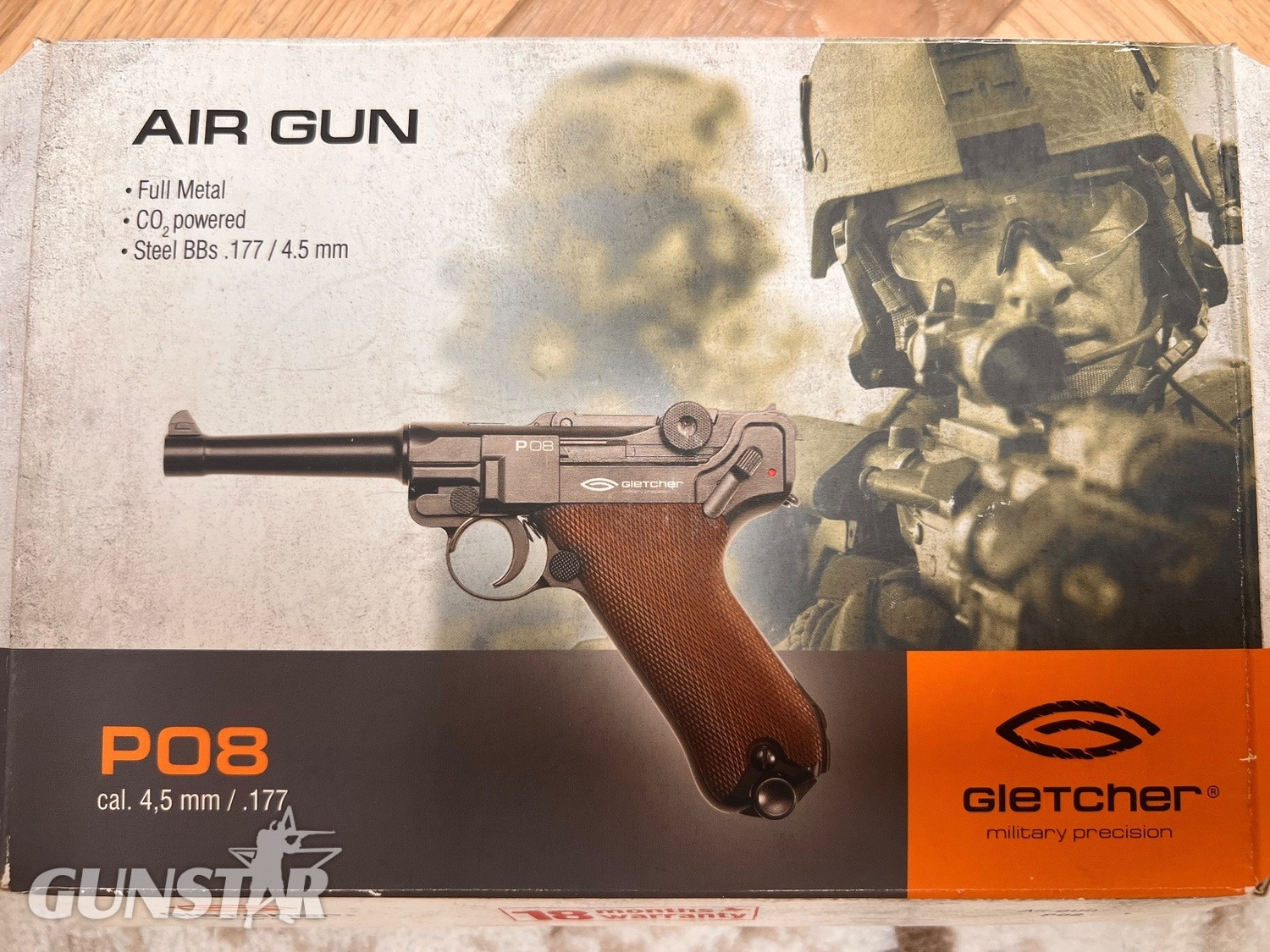 Gletcher P08 .177 Semi Auto