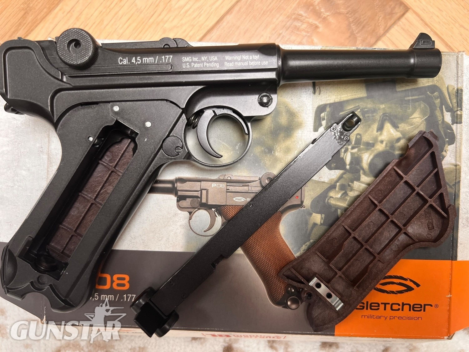  Gletcher P08 .177 Semi Auto