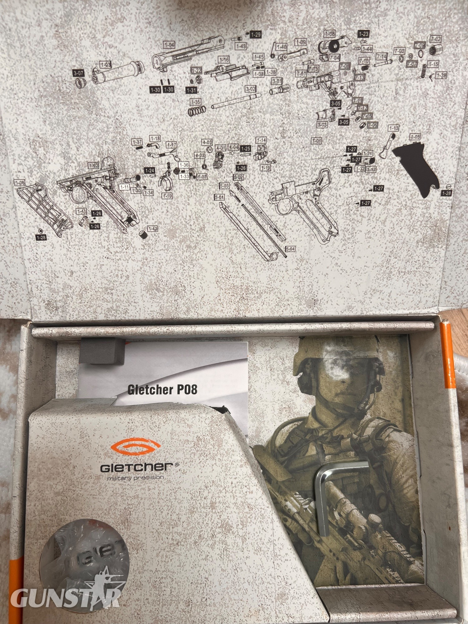 Gletcher P08 .177 Semi Auto - {CATEGORY} in 