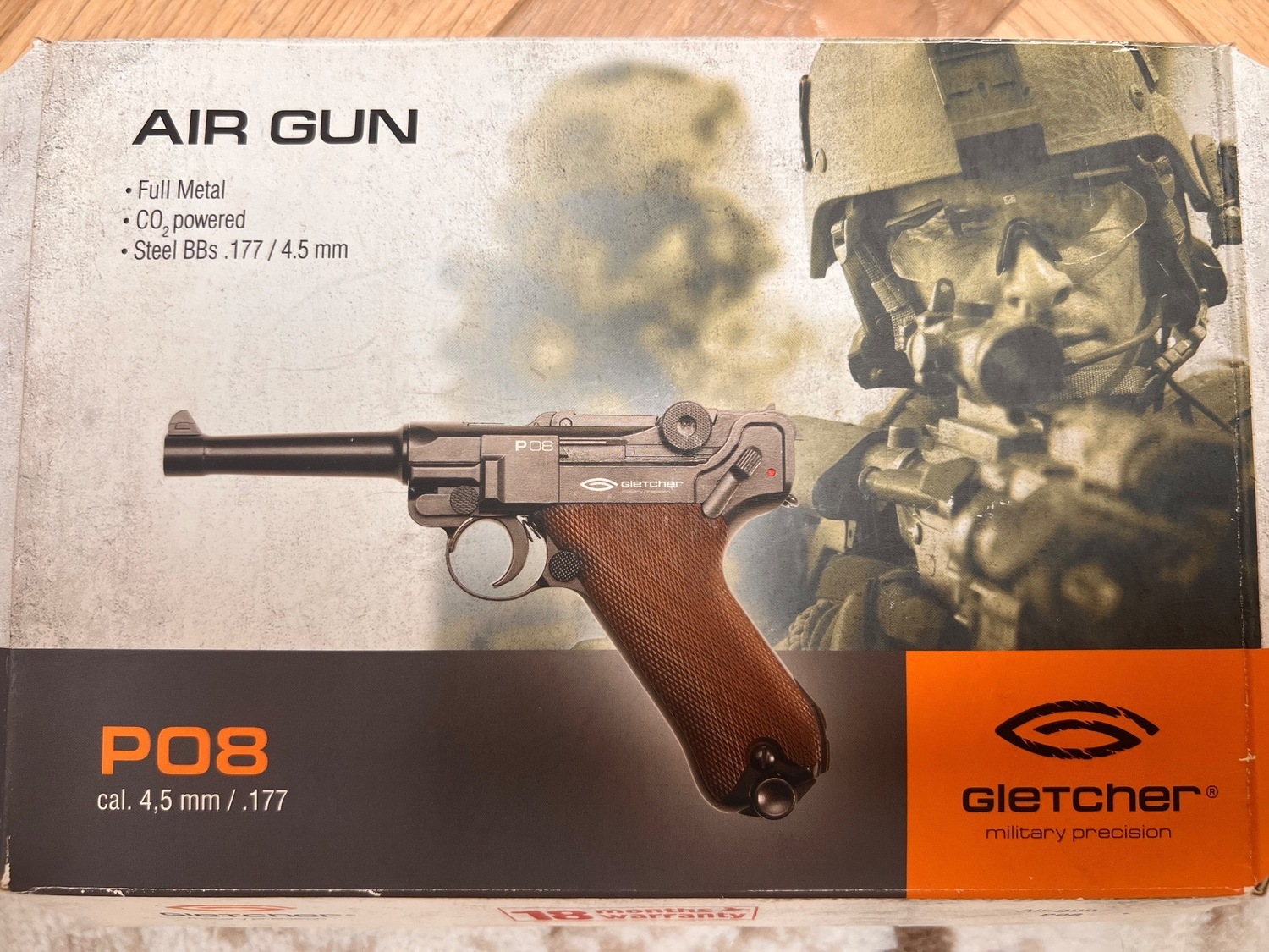 Gletcher P08 .177 Semi Auto