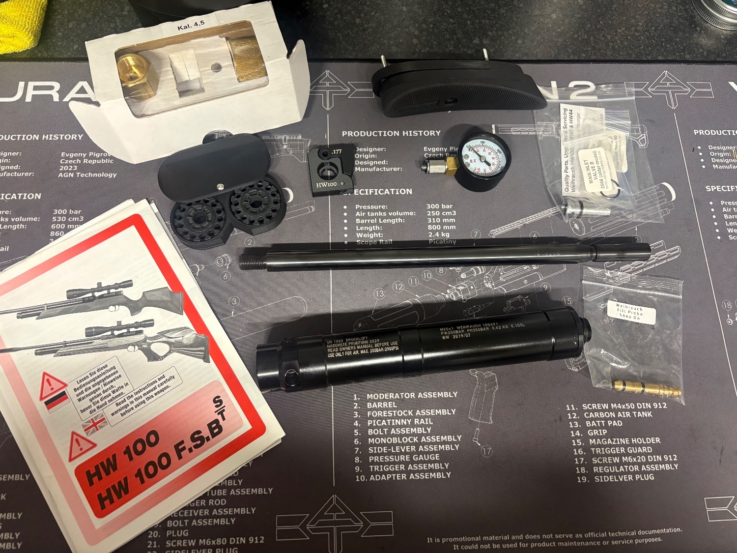 {CATEGORY} - Weihrauch Hw100 laminate thumbhole adjustable .177