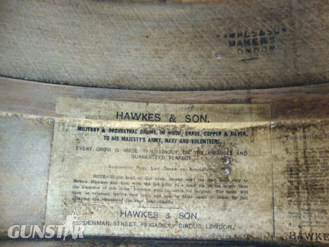  Hawkes & Moseley Large Kings Crown Hand Painted Military Band Bass Drum To The East Lancashire 'O Other Accessory