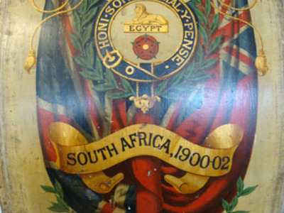 Hawkes & Moseley Large Kings Crown Hand Painted Military Band Bass Drum To The East Lancashire 'O Other Accessory