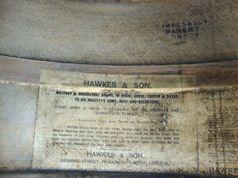  Hawkes & Moseley Large Kings Crown Hand Painted Military Band Bass Drum To The East Lancashire 'O Other Accessory