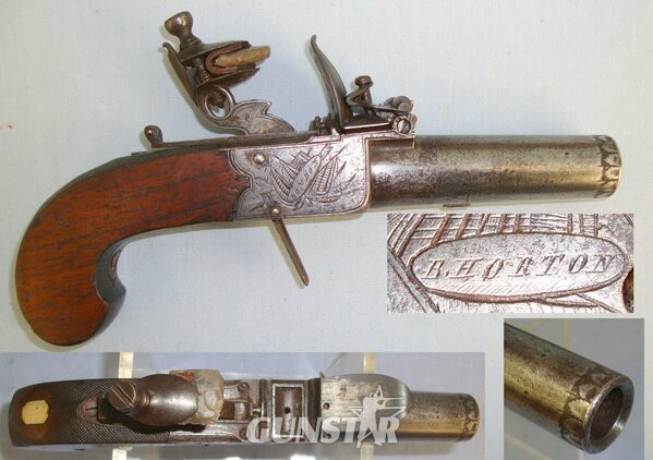 R. Horton With Folding Trigger & Turn Off Barrel. Sn 16380 20 Bore/gauge Muzzleloader in 