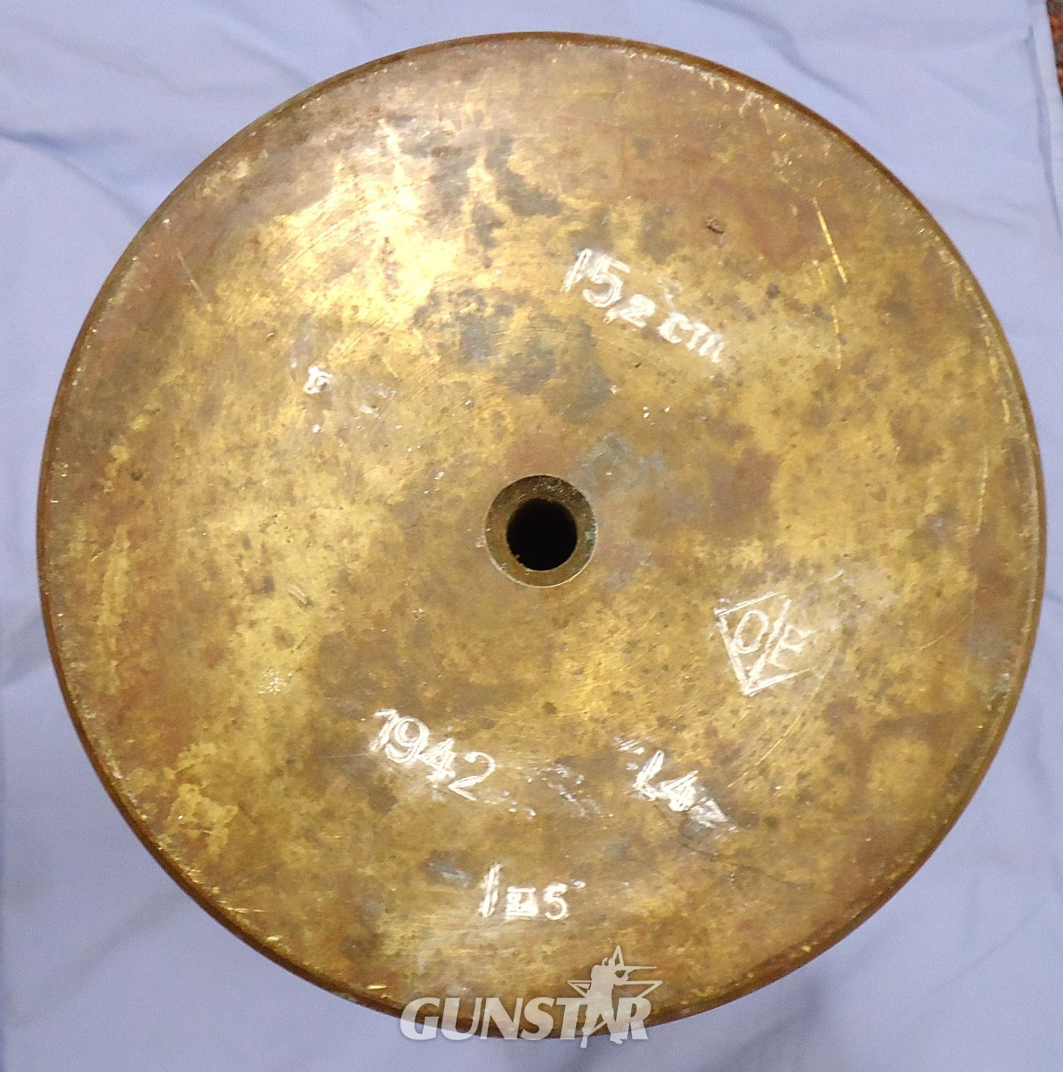 INERT DEACTIVATED. WW2, Swedish Naval, 1942 Dated, 15.2cm/53 Model 1942 (152 x 1115R) Cartridge Case. O 2417 INERT DEACTIVATED. WW2, Swedish Naval, 1942 Dated, 15.2cm/53 Model 1942 (152 x 1115R) Cartridge Case. O 2417 Various Other Ammunition