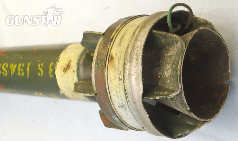 DEACTIVATED INERT. British, 1953 Dated, L5 3.5 Inch Practice HEAT (High Explosive Anti-Tank) (Bazooka) Round. - O 1774 DEACTIVATED INERT. British, 1953 Dated, L5 3.5 Inch Practice HEAT (High Explosive Anti-Tank) (Bazooka) Round. - O 1774  Other Ammunition 