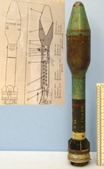 DEACTIVATED INERT. British, 1953 Dated, L5 3.5 Inch Practice HEAT (High Explosive Anti-Tank) (Bazooka) Round. - O 1774 DEACTIVATED INERT. British, 1953 Dated, L5 3.5 Inch Practice HEAT (High Explosive Anti-Tank) (Bazooka) Round. - O 1774  Other
