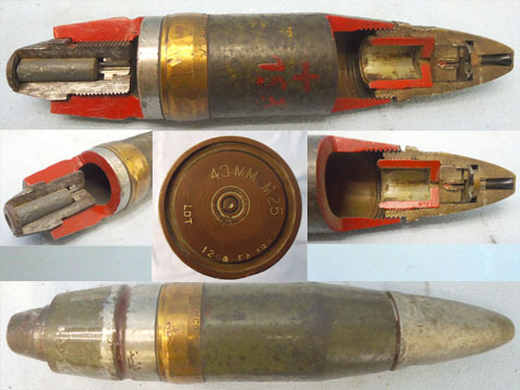 INERT DEACTIVATED. Unfired WW2 1943 American 40mm M25 Bofors (40 x 311R) Mark II INERT DEACTIVATED. Unfired WW2 1943 American 40mm M25 Bofors (40 x 311R) Mark II Antique & Militaria