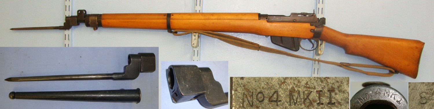  Lee Enfield With Sling, No.4 MK II Pig Sticker Bayonet & No.4 MK 1 Scabbard. D 5999 Bolt Action None Rifle