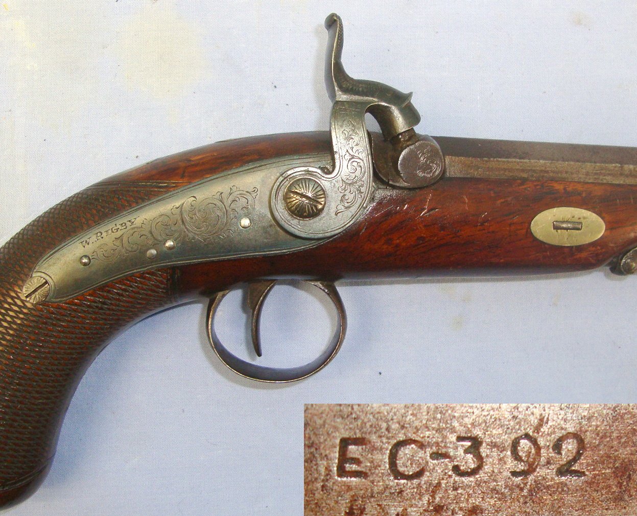 W. & J. Rigby Octagonal Barrel & Captive Steel Ram Rod. Sn 22676 .45 Muzzleloader