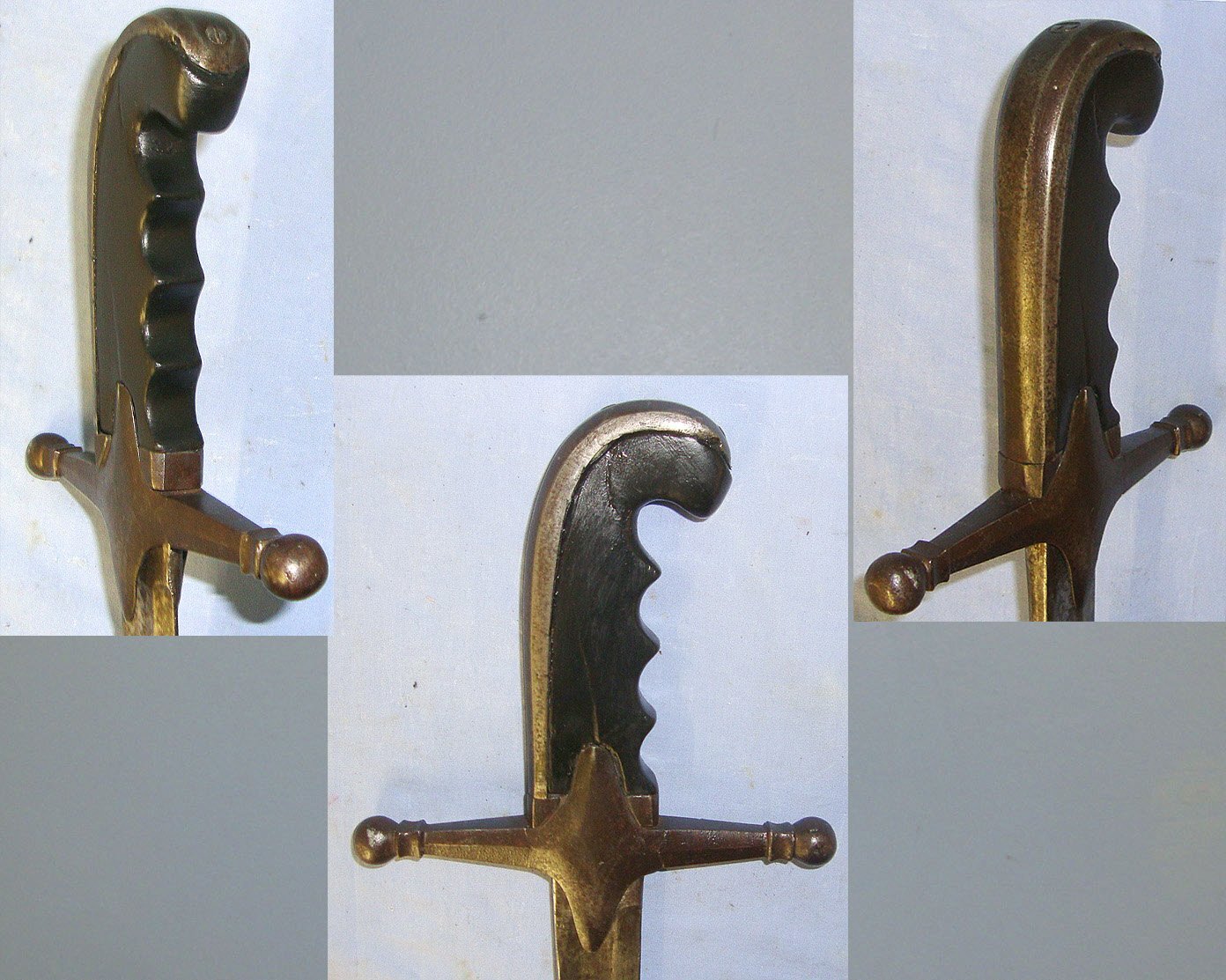 UNKNOWN SWORD**Circa 19th Century Sword With Curved Sabre Blade & Steel Scabbard. ED 3029 Sword