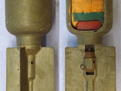 INERT DEACTIVATED. Rare WW2, Home Guard, Quarter Sectioned Instructional, 1941 Dated, British No.68 AT (Anti Tank) HEAT (High Explosive Anti-Tank) Fin Stabilised Hollow Charged Rifle Grenade. Sn - 21304 INERT DEACTIVATED. Rare WW2, Home Guard, Quarter Sectioned Instructional, 1941 Dated, British No.68 AT (Anti Tank) HEAT (High Explosive Anti-Tank) Fin Stabilised Hollow Charged Rifle Grenade. Sn - 21304  Other Ammunition