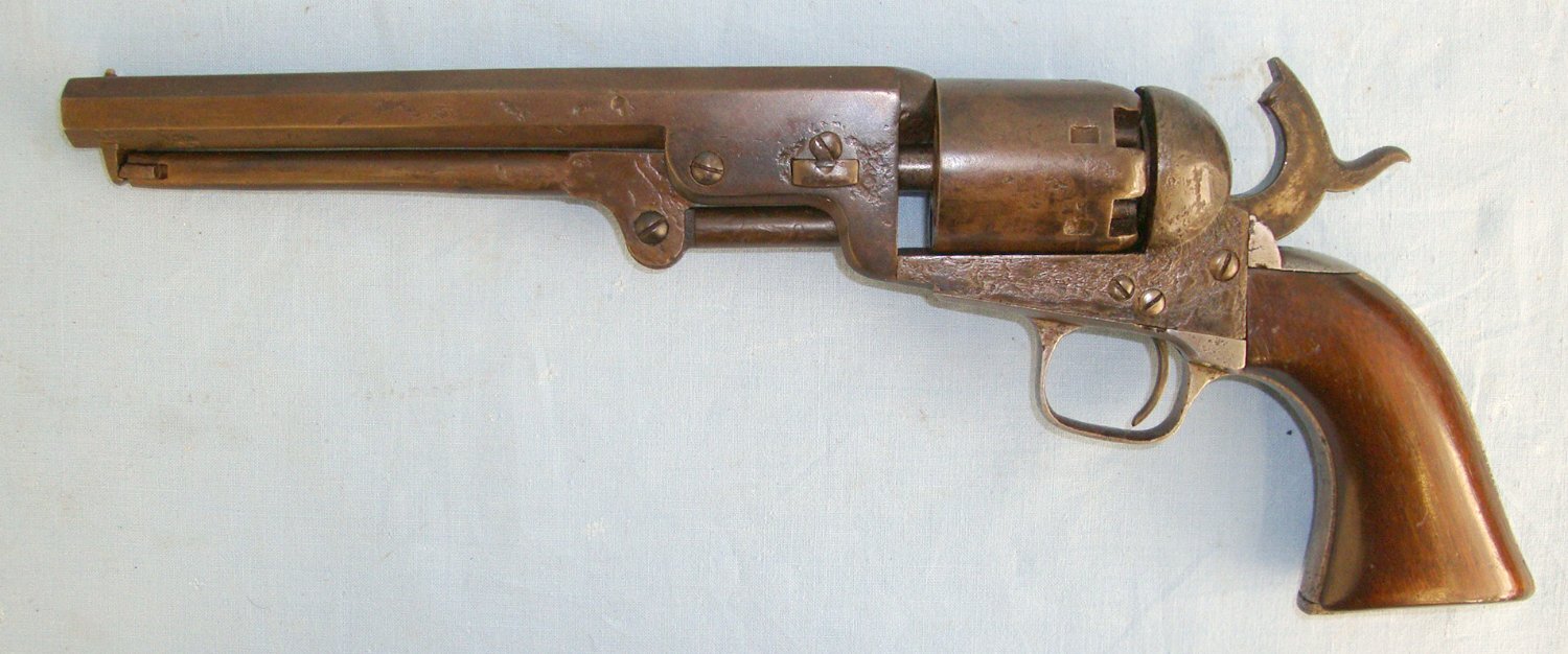 1855 CRIMEA WAR ERA**MATCHING NUMBERS**British Colt London Navy Model 1851 .36 Calibre Cap & Ball Revolver. Sn 20709:21 revolver .36 Cal Muzzleloader Revolver