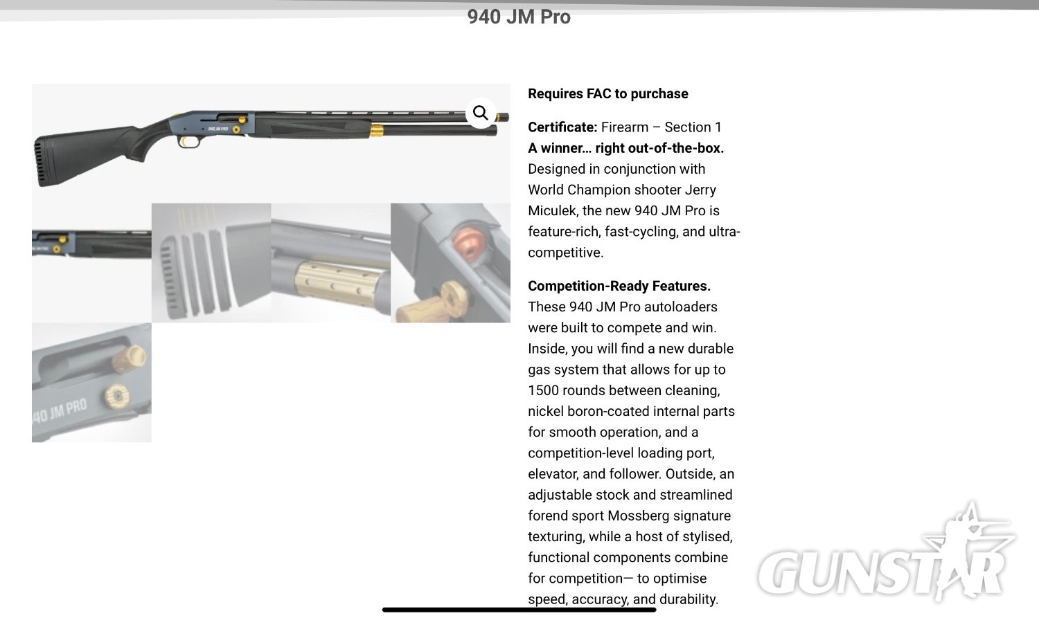 Mossberg 940 JM Pro Semi-Auto 12 Bore/gauge