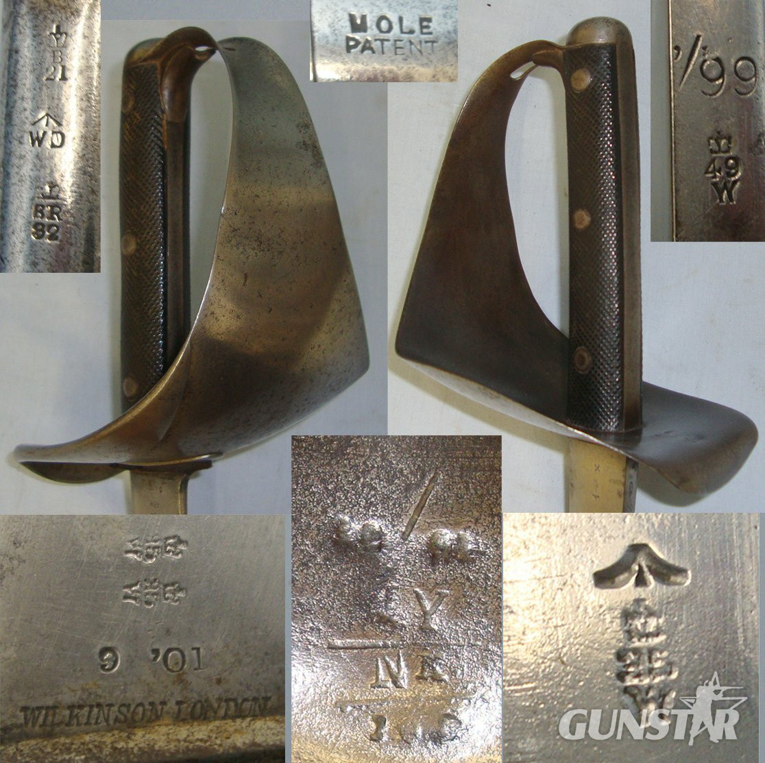 Boer War 1901 Dated 1899 Pattern, British WD Wilkinson Heavy Cavalry Sword Regiment Marked ‘5Y NK’ To The 5th Norfolk Yeomanry Cavalry & Mole Patent WD Scabbard Sn 22198 Sword