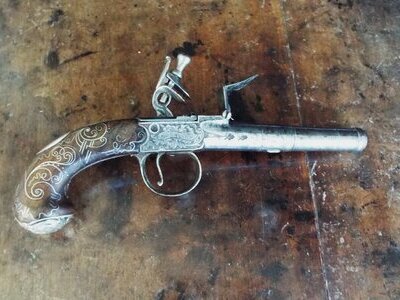 Hale of London Cannon barrel Pocket pistol .44 Muzzleloader