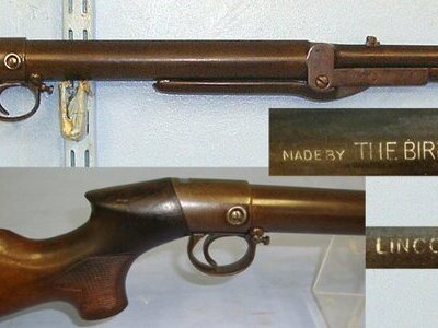 Early 1906-1907 B.S.A Improved Model Lincoln Jeffries Patent .177 Calibre Underlever Air Rifle With Early Bayonet Catch Lever ( no protective side fences), Pistol Grip Stock Variant. Sn 23041 .177
