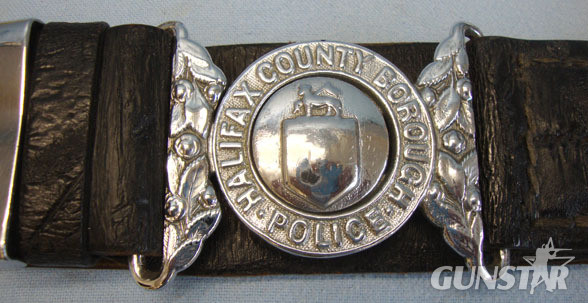 Halifax County Borough Police Uniform Leather Waist Belt, Buckle and Clasp. Halifax County Borough Police Uniform Leather Waist Belt, Buckle and Clasp.  Clothing