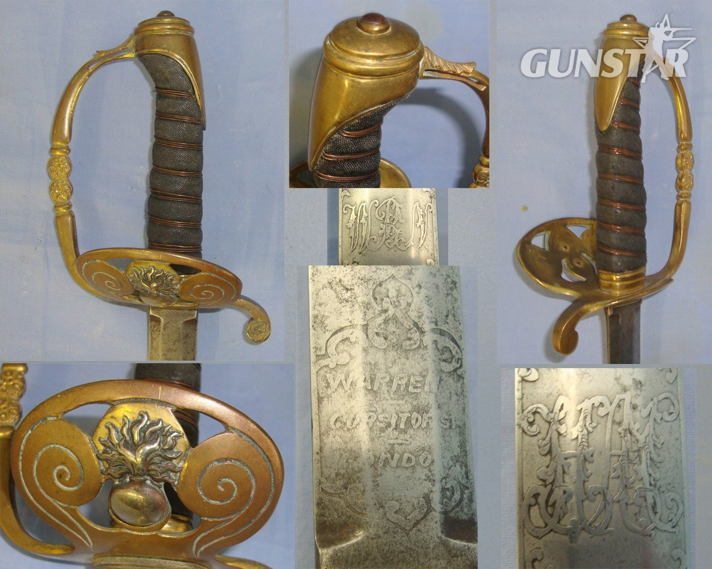 OLDEST BRITISH ARMY REGIMENT**C1870 British Honourable Artillery (HAC) Officer’s Sword By Warren London With Etched Blade & Scabbard. Sn 22645:5 Sword