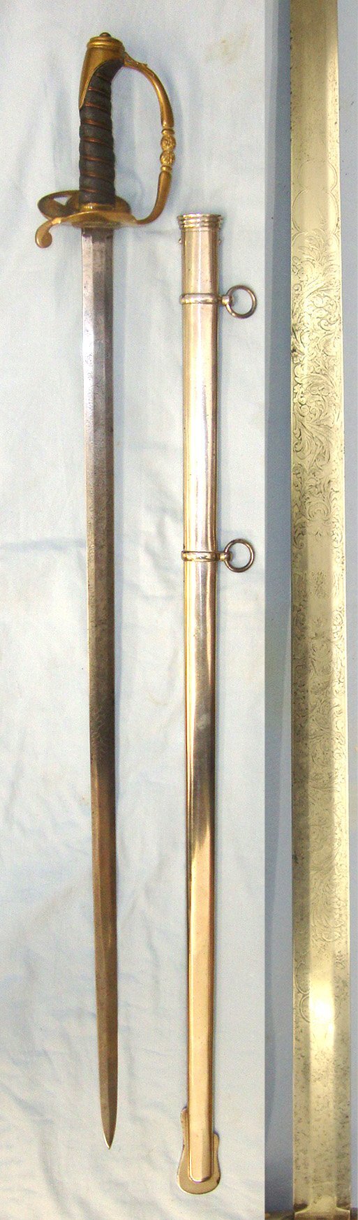  OLDEST BRITISH ARMY REGIMENT**C1870 British Honourable Artillery (HAC) Officer’s Sword By Warren London With Etched Blade & Scabbard. Sn 22645:5 Sword