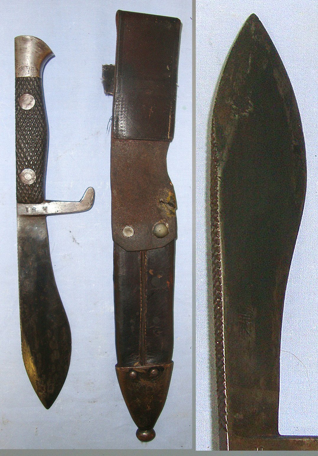  1970’s Spanish National Toledo Armaments Factory 'Cuerpo de Operaciones Especiales' (Special Operations Unit), Green Berets, Close Quarter Combat & Survival Bolo Knife With File / Sawback & Scabbard. Sn 23477 Knive