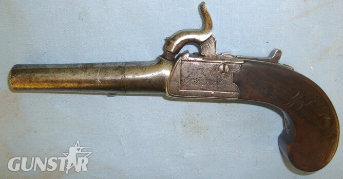  J & W Richards Percussion Pocket Pistol With Screw Off Barrel. Sn 21393:68 None Muzzleloader