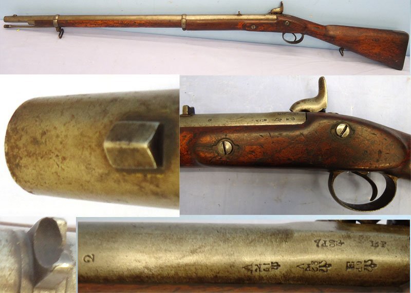 Tower, 1877 Dated, Native Sergeants Pattern 1858, 2 Band, Smoothbore .600” Percussion Musket. Sn - 23174:37 Tower, 1877 Dated, Native Sergeants Pattern 1858, 2 Band, Smoothbore .600” Percussion Musket. Sn - 23174:3737 Muzzleloader Various Rifle
