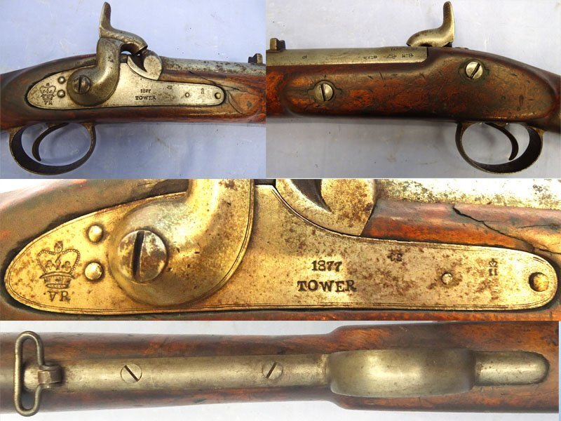  Tower, 1877 Dated, Native Sergeants Pattern 1858, 2 Band, Smoothbore .600” Percussion Musket. Sn - 23174:37 Tower, 1877 Dated, Native Sergeants Pattern 1858, 2 Band, Smoothbore .600” Percussion Musket. Sn - 23174:3737 Muzzleloader Various Rifle
