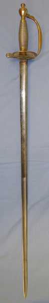 British 1796 Pattern Infantry Officers Sword With Warranted Gilt & Blued Etched Blade Sword