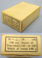 DEACTIVATED INERT. Unfired Original 1962 Dated, Czech, Cardboard 15 Round \"Patronen s.S.\", 180gr 7.92x57 Ball Ammunition Service Pack. Sn - 19920:4 DEACTIVATED INERT. Unfired Original 1962 Dated, Czech, Cardboard 15 Round \"Patronen s.S.\", 180gr 7.92x57 Ball Ammunition Service Pack. Sn - 19920:4  Other