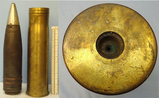 DEACTIVATED INERT. WW2 Rare German Kriegsmarine 88mm (88 x 571R) High Explosive (HE) Trace Round For The Ship Mounted 8 cm/45 SK/C30 gun in Flak L C/30 pedestal mount. - O 1502 DEACTIVATED INERT. WW2 Rare German Kriegsmarine 88mm (88 x 571R) High Explosive (HE) Trace Round For The Ship Mounted 8 cm/45 SK/C30 gun in Flak L C/30 pedestal mount. - O 1502  Other Ammunition