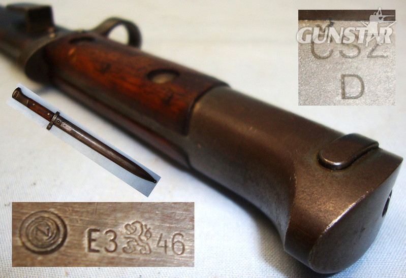 Czechoslovakian ‘M1924’ Short Bayonet and Scabbard. BAYO 2617. Bayonet