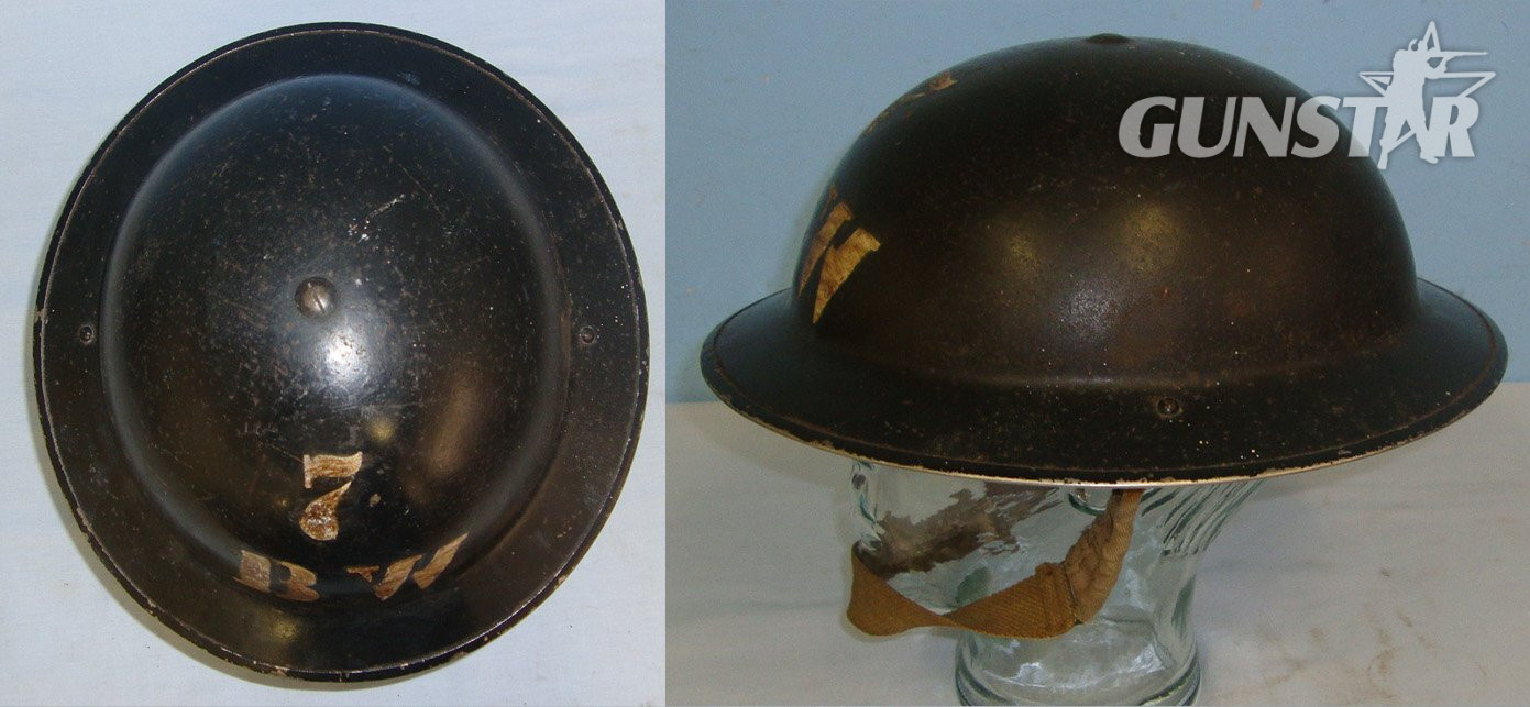  WW2 British ARP (Air Raid Precautions) Bomb Warden’s Tommy Combat Helmet Stencilled Paint ‘7 BW’ Designation Marked With Liner & Chin Strap. HE 857  Clothing