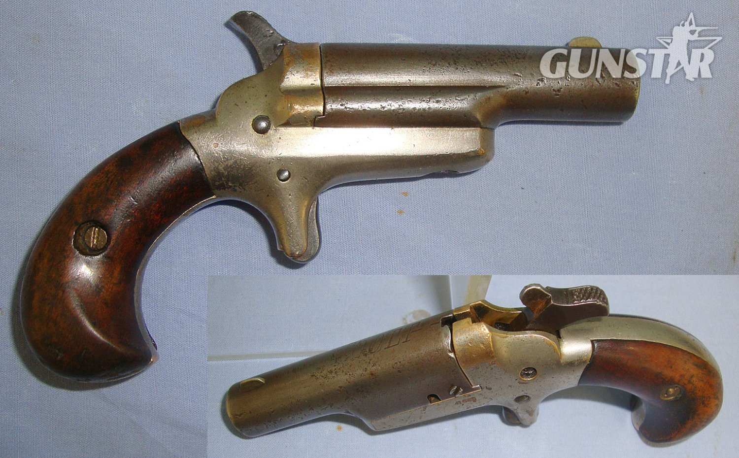 1875 - 1912 American Colt No.3 Second Model .41 Rim Fire Obsolete Calibre Factory Nickel Plated Brass Frame Single Shot Derringer With Pivot Barrel. Sn 23504 derringer .41 Short Rimfire Deringer in 