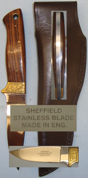 *A Sheffield Steel Hunting/Skinning Knife. ED 2518. Hunting Knive