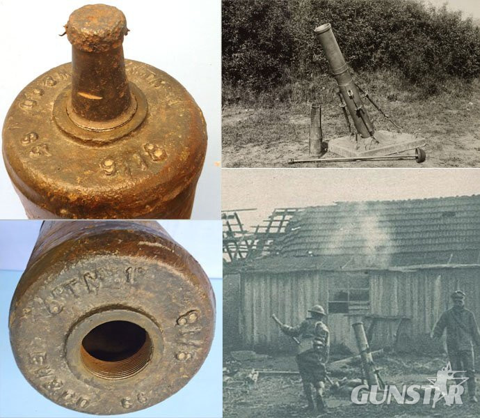 INERT DEACTIVATED. Original, Unfired, British, WW1, 1918 Dated, High Explosive (HE) 6 Inch Newton Trench Mortor & Fuze. - O 2256 INERT DEACTIVATED. Original, Unfired, British, WW1, 1918 Dated, High Explosive (HE) 6 Inch Newton Trench Mortor & Fuze. - O 2256  Other Ammunition