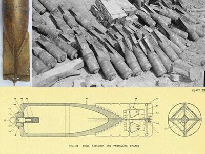 INERT DEACTIVATED. Original, Unfired, British, WW1, 1918 Dated, High Explosive (HE) 6 Inch Newton Trench Mortor & Fuze. - O 2256 INERT DEACTIVATED. Original, Unfired, British, WW1, 1918 Dated, High Explosive (HE) 6 Inch Newton Trench Mortor & Fuze. - O 2256  Other Ammunition