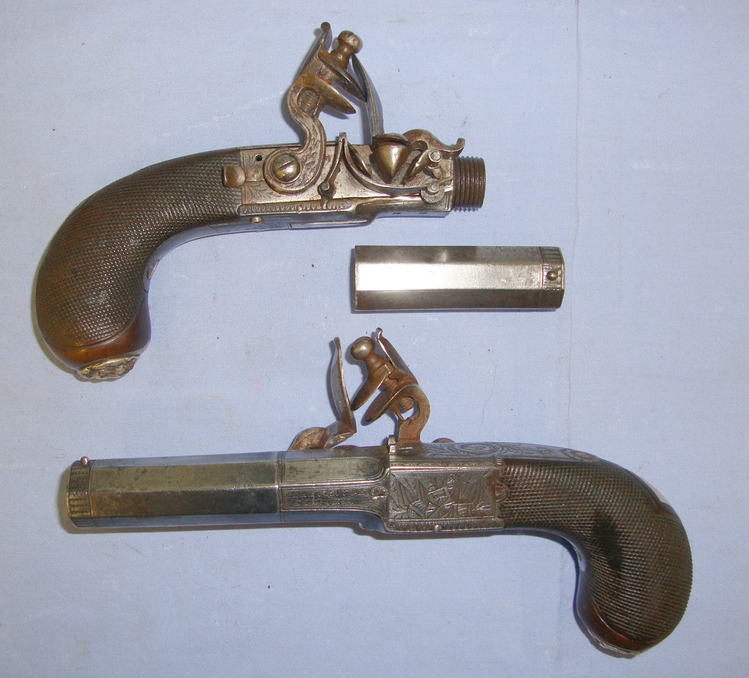  J.P. Clabrough With Turn Off Octagonal Barrels & Concealed Triggers. Sn 21019 None Muzzleloader